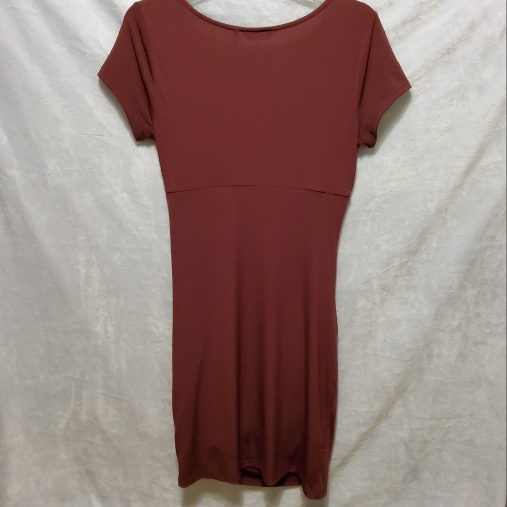 SHAPE SATIONAL ULTIMATE SHAPING BURGUNDY SHORT SLEEVE SIZE M - Picture 2 of 7
